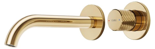 Miscelatore monocomando da incasso in finitura champagne – Miscelatore a 2 fori con aeratore, a risparmio idrico, facile da installare