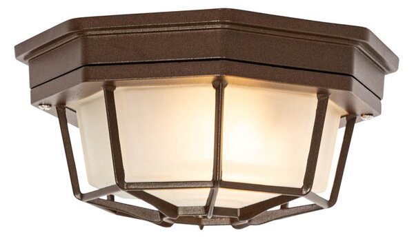 Lampada da soffitto rustica marrone ruggine 21,3 cm IP44 - Bri