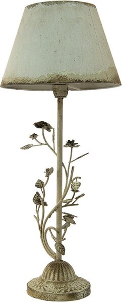 Lampada da tavolo Clayre & Eef Ø 33x79 cm Foglie di ferro bianco