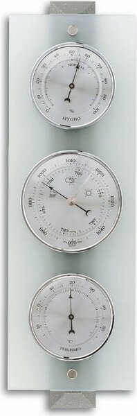 TFA - Stazione meteo analogica in vetro - 20.1067.17 - grigio