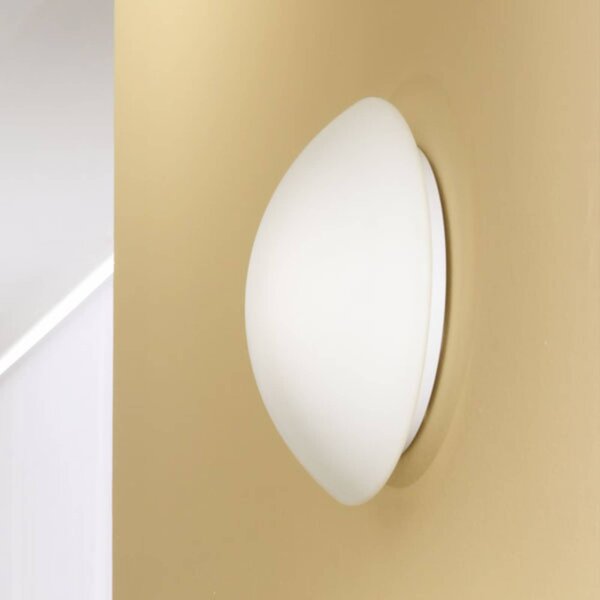 Fabas Luce Plafoniera soffitto Pandora, dimmerabile, Bianco / Opale, Soggiorno / Sala da pranzo, Vetro, Plafoniera