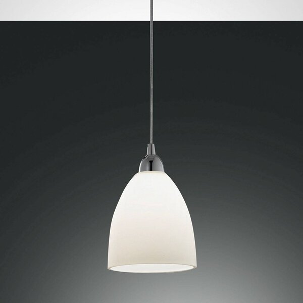 Fabas Luce Lampada a sospensione in vetro PROVENZA, dimmerabile, Bianco / Opale, Soggiorno / Sala da pranzo, Vetro, Moderno, Lampada a sospensione