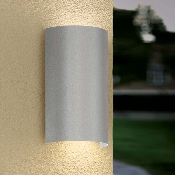 Applique a LED in acciaio zincato color argento