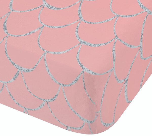 Lenzuolo con angoli per bambini rosa per letto singolo 90x190 cm Mermaid – Catherine Lansfield