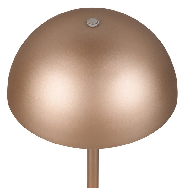 Lampada da tavolo LED color bronzo con paralume in metallo (altezza totale 21 cm) Munoz – Reality