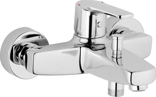 Asdec life ® Miscelatore per vasca da bagno Heinrichschulte Alpha 300, cromo a sicurezza intrinseca contro il riflusso