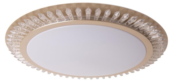 Plafoniera LED, metallo, oro, CCT, telecomando, P 48 cm