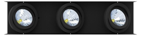 Lampada da soffitto a LED Vidago a 3 luci bianco, nero