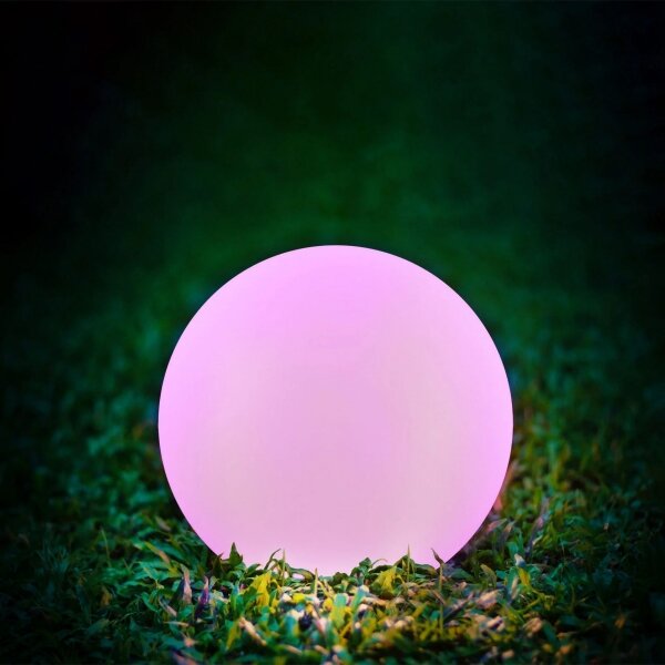 LED RGBW Lampada solare BALL LED/3,7V 1500 mAh diametro 50 cm IP65 + telecomando