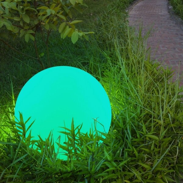 LED RGBW Lampada solare BALL LED/3,7V 1500 mAh diametro 50 cm IP65 + telecomando