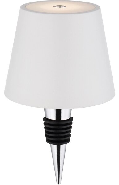Globo 58488W - Lampada da tavolo LED per esterni VANNIE 3 in 1, dimmerabile a sfioramento e ricaricabile, 3W/5V, IP54, bianca
