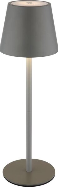 Globo 58488G-LED Lampada da tavolo VANNIE dimmerabile a sfioramento, ricaricabile, per esterni 3W/5V IP54 1800mAh grigia