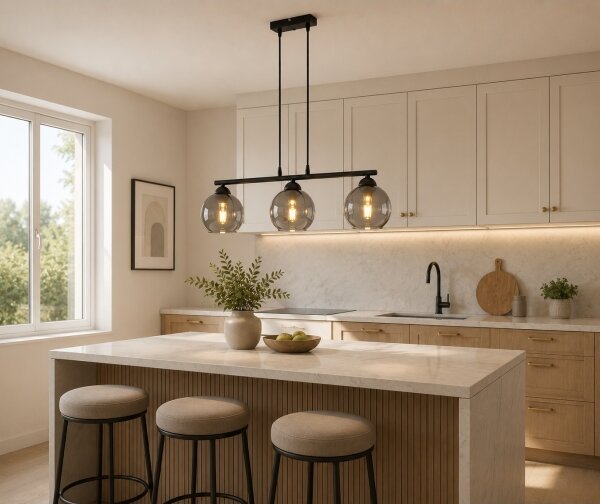 Brilagi - Lampadario sospeso con cavo DIOR 3xE27/60W/230V nero/grigio fumé