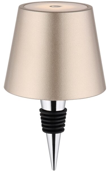 Globo 58488CH-LED Lampada da tavolo VANNIE dimmerabile a sfioramento ricaricabile da esterno 3W/5V IP54 1800mAh ottone
