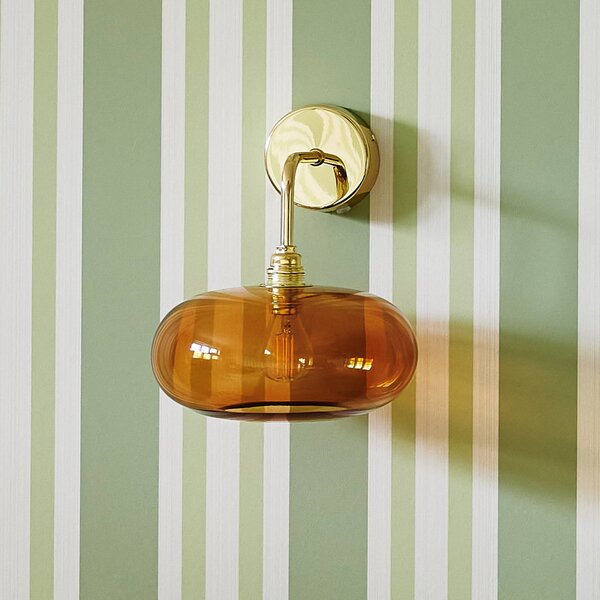 EBB & FLOW Applique da parete di design Horizon, dimmerabile, Marrone / Ruggine, Soggiorno / Sala da pranzo, Vetro, Scandinavo, Applique