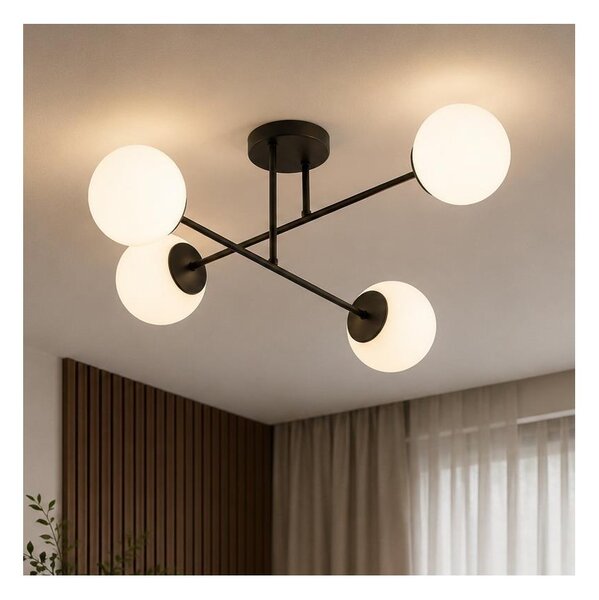 Brilagi - Plafoniera MILO 4xE27/60W/230V nera