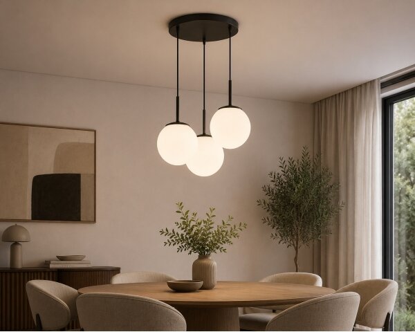 Brilagi - Lampadario su cavo MILO 3xE27/60W/230V nero