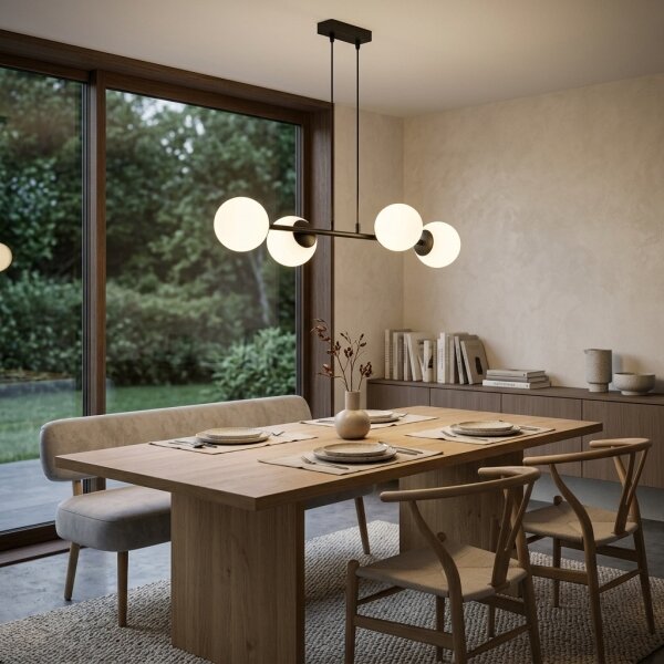 Brilagi - Lampadario sospeso MILO 4xE27/60W/230V nero