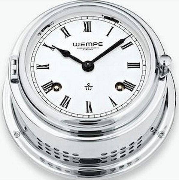 Wempe - CW360001 - Orologio in vetro - 150mm - Ottone cromato - Numeri romani - BREMEN II