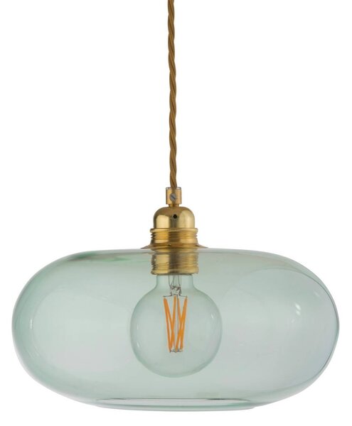 EBB & FLOW Lampada a sospensione in vetro Horizon, dimmerabile, Verde, Soggiorno / Sala da pranzo, Vetro, Scandinavo, Lampada a sospensione