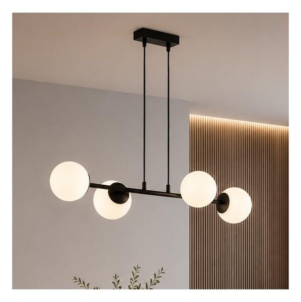 Brilagi - Lampadario sospeso MILO 4xE27/60W/230V nero