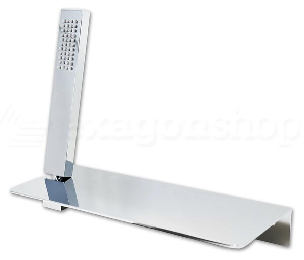 Set Doccetta Smart con Ripiano Portasapone e flessibile cromo