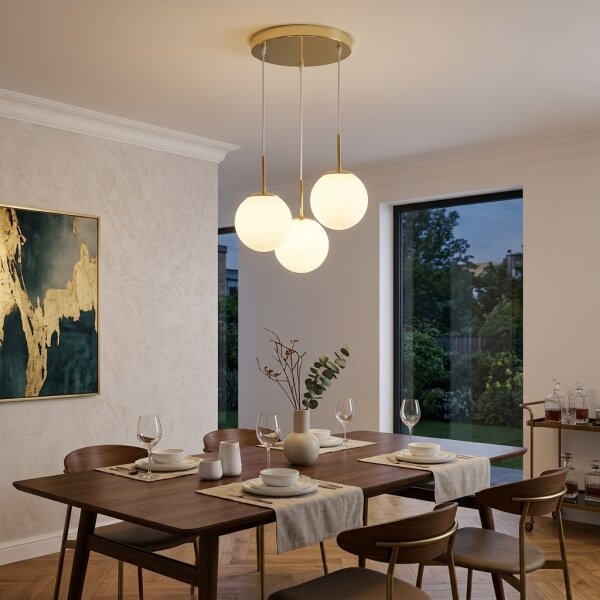 Brilagi - Lampadario sospeso con cavo MILO 3xE27/60W/230V dorato