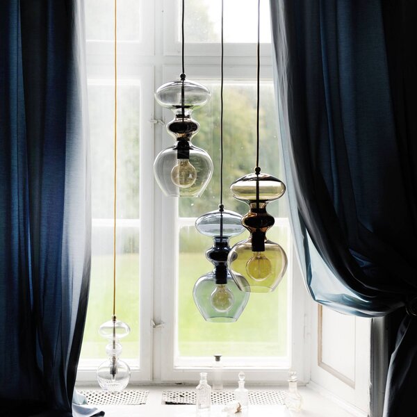 EBB & FLOW Lampada a sospensione in vetro Futura, dimmerabile, Marrone / Ruggine, Soggiorno / Sala da pranzo, Vetro, Scandinavo, Lampada a sospensione