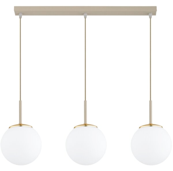 Brilagi - Lampadario a cavo MILO 3xE27/60W/230V beige/oro
