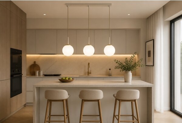 Brilagi - Lampadario a cavo MILO 3xE27/60W/230V beige/oro