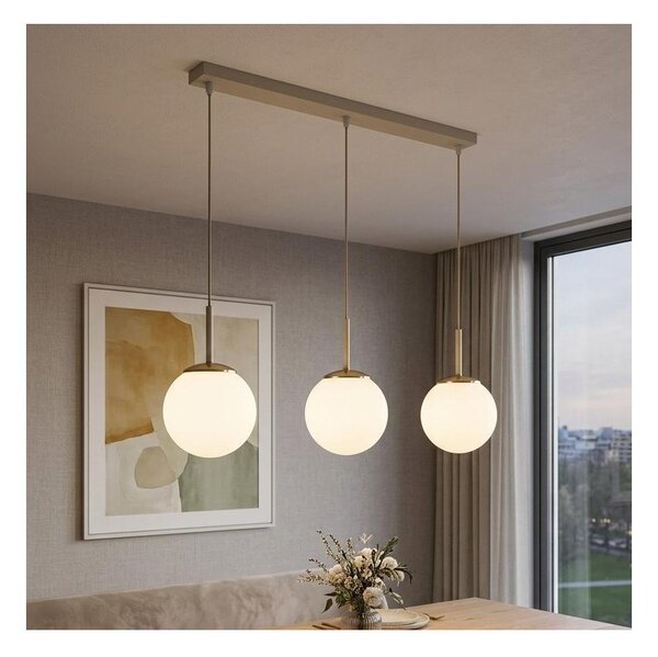 Brilagi - Lampadario a cavo MILO 3xE27/60W/230V beige/oro