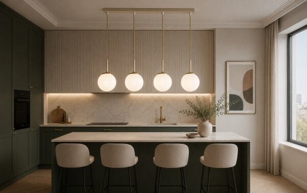 Brilagi - Lampadario a cavo MILO 4xE27/60W/230V beige/oro