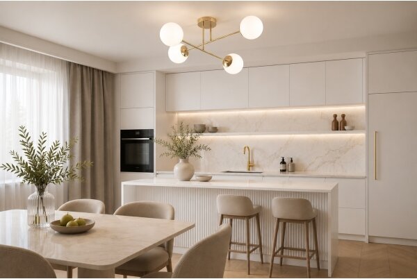Brilagi - Lampadario da soffitto MILO 4xE27/60W/230V dorato