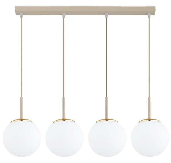 Brilagi - Lampadario a cavo MILO 4xE27/60W/230V beige/oro