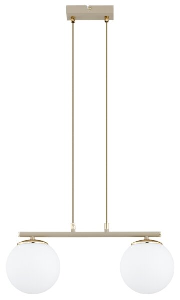 Brilagi - Lampadario a sospensione su cavo MILO 2xE27/60W/230V beige/oro