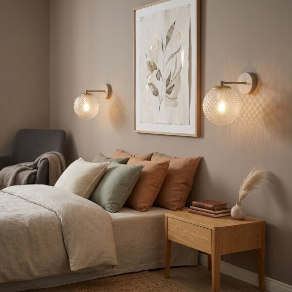 Brilagi - Lampada da parete STELLA 1xE27/60W/230V beige/oro