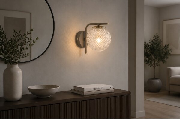 Brilagi - Lampada da parete STELLA 1xE27/60W/230V beige/oro