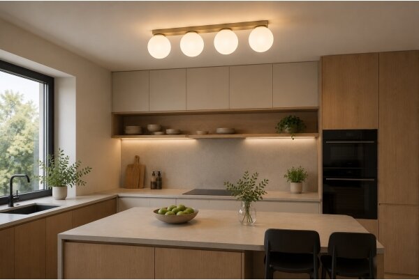 Brilagi - Plafoniera a faretti MILO 4xE27/60W/230V beige/dorato