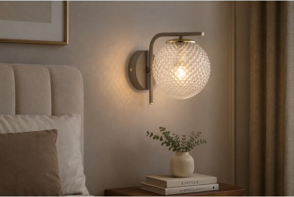 Brilagi - Lampada da parete STELLA 1xE27/60W/230V beige/oro