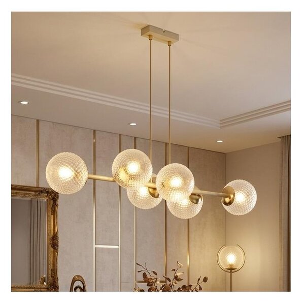 Brilagi - Lampadario a cavo STELLA 6xE27/60W/230V beige/oro