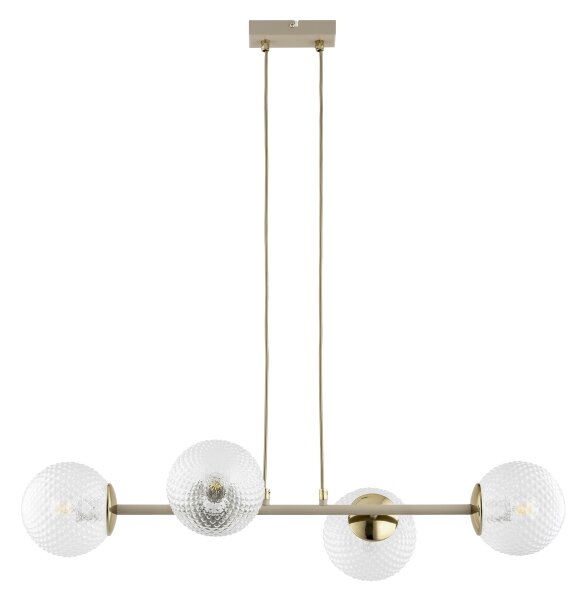 Brilagi - Lampadario sospeso con cavo STELLA 4xE27/60W/230V beige/oro