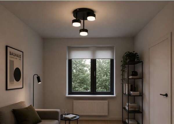 Brilagi - Plafoniera LED MONO da soffitto 3xGX53/30W/230V, nero