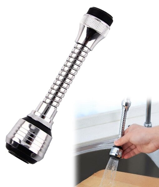 Prolunga per rubinetto da cucina, rubinetto a risparmio idrico, girevole a 360°