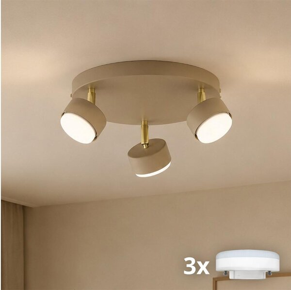 Brilagi - Faretto LED MONO 3xGX53/30W/230V beige/dorato