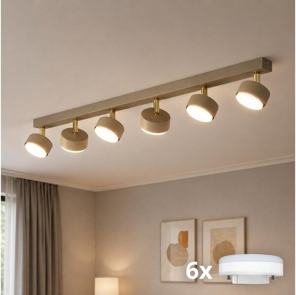 Brilagi - Faretto LED MONO 6xGX53/30W/230V beige/dorato