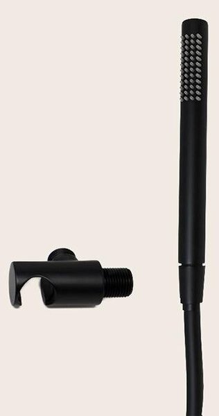 Elliot Kit Doccetta tonda con flessibile e presa acqua ottone nero opaco