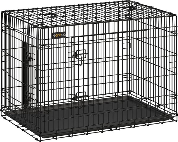 Gabbia per cani Feandrea, XL, 107 x 70 x 77,5 cm, pieghevole, con 2 porte