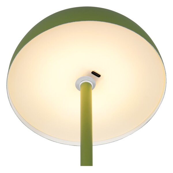Lampada da tavolo LED verde con paralume in metallo (altezza totale 21 cm) Munoz – Reality