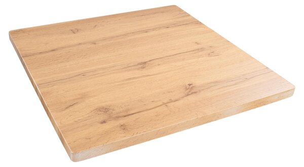 Piano tavolo Joan | 60 x 60 cm rettangolare | Legno | Colore: rovere | Bordo dritto | Piano in legno per cucina e bar