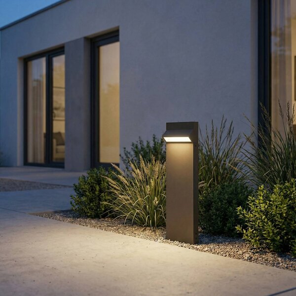 Lampioncino da giardino Vonar Arcchio, Alluminio / Grigio / Zincato, Alluminio, Moderno, Lampada LED da esterni